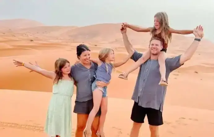 Can I travel to Morocco from USA now – family enjoying the Sahara Desert dunes