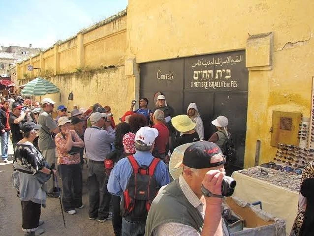 Is Morocco safe for Jewish travelers? Visitors touring the historic Jewish cemetery in Fes